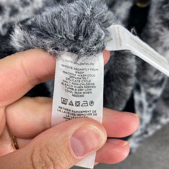 Ann Taylor Cardigan Women L Large White Animal Print Knit Button Up V-Neck - Picture 6 of 9